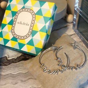 Stella & Dot Mama Hoops - Silver